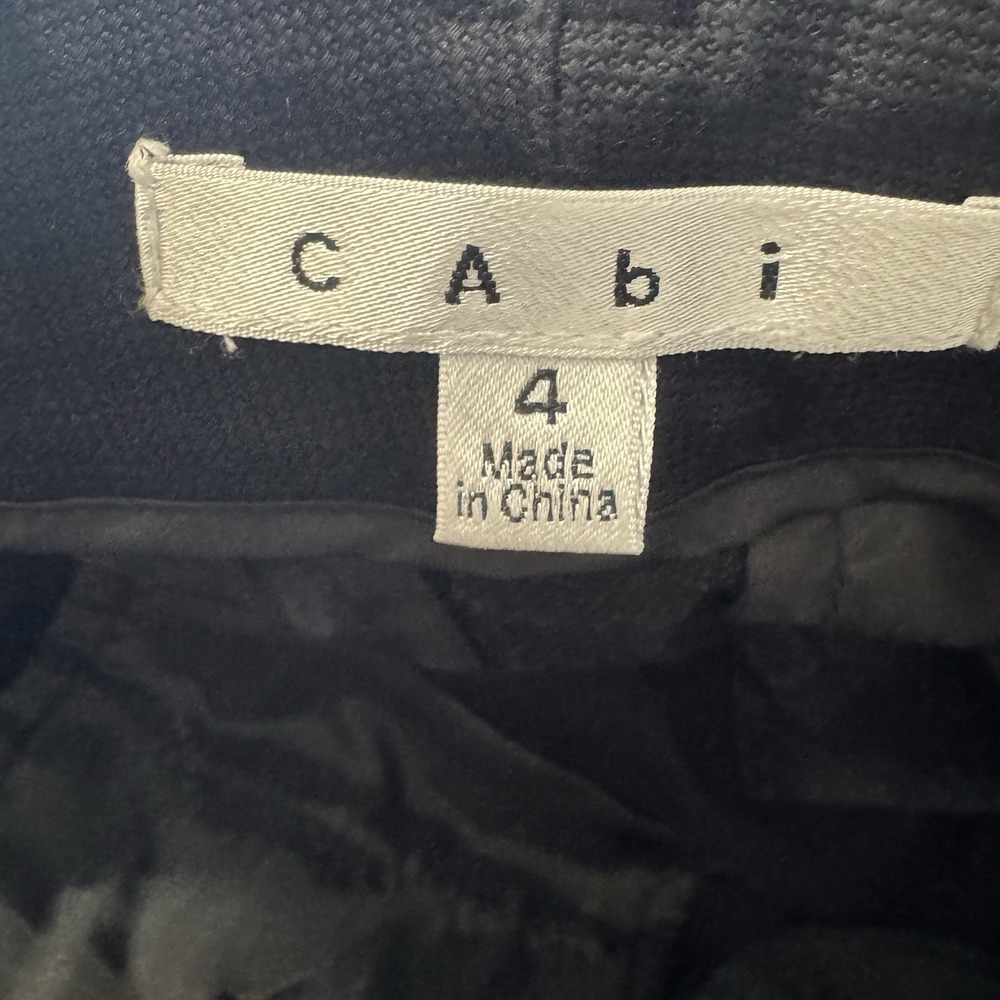 Cabi Style 413 Cropped Pique Pants Black Size 4 - Picture 4 of 5